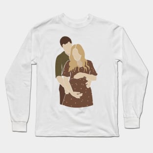 Abstract pregnant vector mother family Illustration Long Sleeve T-Shirt